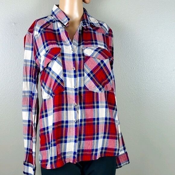 Zara Red & White Flannel Shirt - Picture 1 of 4